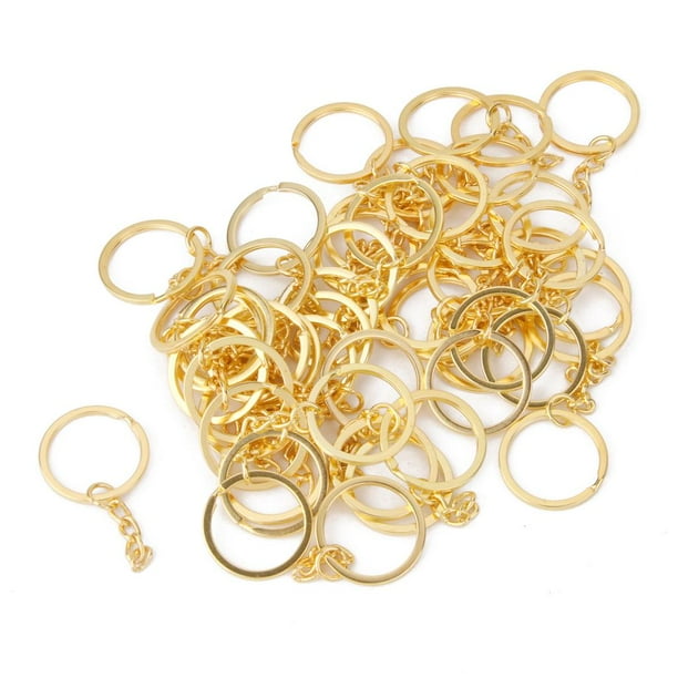 Abbracc Set of 200pcs Alloy Split Keyring Key Rings with Chain 25mm Gold Walmart