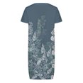 thumbnail image 4 of Robe d'Été Décontractée pour Femme à Manches Courtes, Col en V, à Imprimé Floral, 4 of 5
