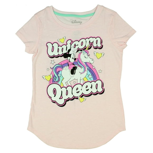 Disney Minnie Mouse Girls' Unicorn Queen T-Shirt (Small, 6/6X)