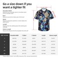 thumbnail image 6 of Lsque Abstract Blue Squares pattern Hawaiian Shirt for Men, Unisex Summer Beach Casual Short Sleeve Button Down Shirts-3X-Large, 6 of 9