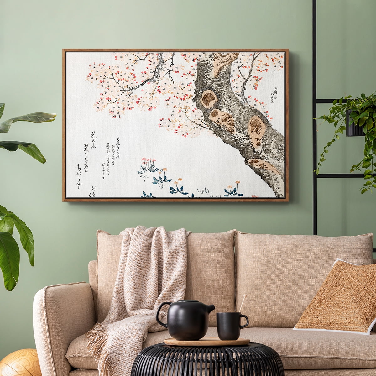 Vintage Animal Print-I By Wexford Home Framed in Walnut Wood Gallery Wrapped Canvas 27 in. x 41 in.