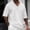 White, variant on FRSASU Mens Summer Clothes Mens Shirts Stretch Causa Short Sleeve Loose Fit Tops V Neck Vintage Knit Shirt Short Sleeve Gray