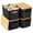 Black, variant on 4-pack storage boxes with bamboo lids - Stackable plastic storage boxes with lids: Storage baskets for organizing desktops, wardrobes, game rooms, classrooms, and offices.