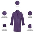 thumbnail image 3 of Panda Uniform Multi-Pocket Lab Coat for Men & Women, L, Purple, 3 of 7