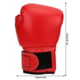 thumbnail image 4 of Équipement de Boxe, Gants de Frappe en Cuir PU Résistants à l'Usure Protection pour l'Entraînement Rouge, 4 of 8