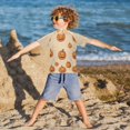 thumbnail image 3 of FORMRS Boys Rash Guard Short Sleeves Swim Shirt Quick Dry UPF 50+ Sun Protection, Sizes 3-12T, Halloween Pumpkins Pattern, 3 of 6