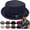 Blue, variant on Summer Breathable Mesh Pork Pie Hat,Retro Straw Breathable Sun Protection Cap,Lightweight Fedora Bowler Hat
