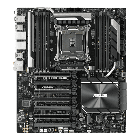 UPC: 0889349853672 | ASUS WS X299 SAGE – Motherboard – SSI CEB – LGA2066 Socket – X299 Chipset – USB 3.1 Gen 1  USB-C Gen2  USB 3.1 Gen 2 – 2 x Gigabit LAN – HD Audio (8-channel)