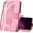 pink, variant on Wallet Case for T-Mobile Revvl 6 5G,PU Leather Wallet Flip Protective Phone Case Wrist Strap Card Slots Holder Pocket Emboss Butterfly Flower Stand Case