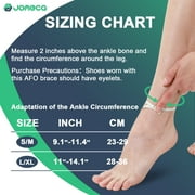 JOMECA Drop Foot Brace with Dual-Knob Adjust Dorsiflexion AFO Foot Drop Brace for Walking with Shoes Fit Left or Right Foot - L/XL