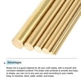 thumbnail image 4 of Uxcell 4Pcs Brass Rods 0.24 x 8.82" Brass Solid Round Stock Lathe Bar for Knife Handles Pin DIY Craft Model Plane, 4 of 6