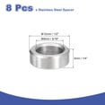 thumbnail image 2 of 8 Piezas Espaciador Acero Inoxidable 1/2" OD x 5/16" ID x 1/4" Longitud (12x8x3mm) para Tornillos M8, 2 of 6