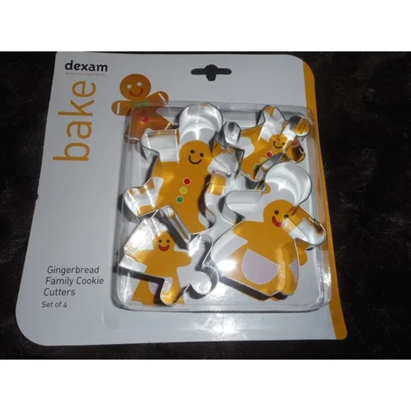 Dexam Four Gingerbread Cookie Cutters Family Cookie Cutters Bake Set