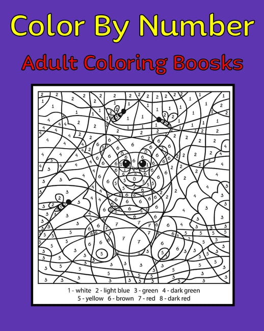 Color By Number Adult Coloring Books 50 Unique Color By