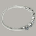 thumbnail image 5 of LBG British Made 10k White Gold Real Natural Aquamarine Womens Eternity Ring - 33 size options - Size 8, 5 of 9