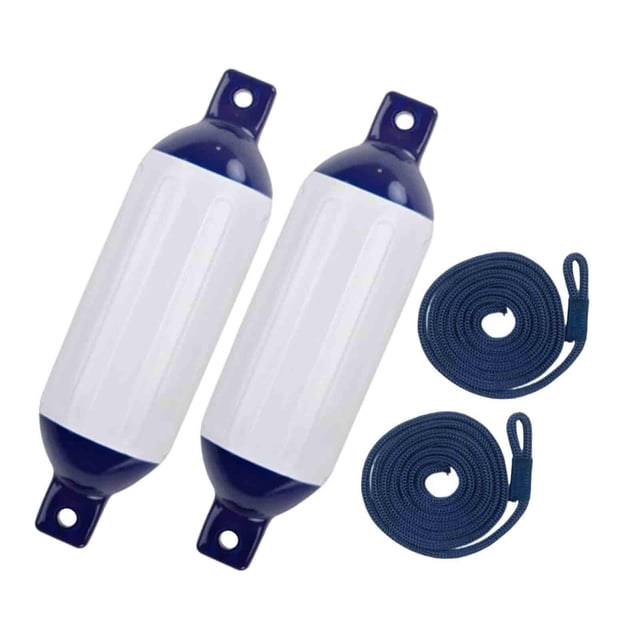 S SERENABLE 2 Pieces Boat Fenders Easy Installation Boat Accessory for Fishing Boat G0 Dark Blue Rope