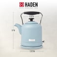 thumbnail image 4 of Haden Highclere 1.5 Liter Vintage Cordless Electric Tea Pot Kettle, Pool Blue, 4 of 9