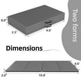 thumbnail image 2 of Signature Fitness 4ft x 10ft x 2in Folding Gymnastics Mat, Extra Large 4-Panel Exercise Mat for Tumbling, Stretching, Yoga, Cheerleading, Home Gym, PVC Leather + EPE Foam, Multiple Colors, 2 of 5