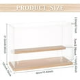 thumbnail image 2 of 2-Tier Transparent Acrylic Presentation Boxes Minifigures Display Case with Wood Base for Doll Action Figures Storage Clear Finish Product: 32x12x21.2cm about 9pcs/set, 2 of 7