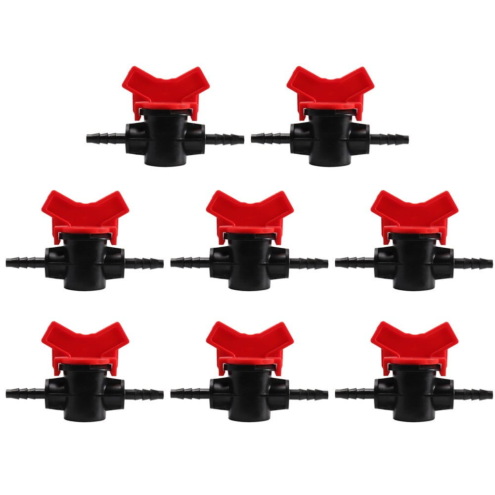 FANJIE 8Pcs Garden Hose Faucet Irrigation Water Valve 4/7 8/11mm Micro