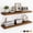 Rustic Brown, variant on 36Inch Floating Shelves for Wall, Rustic Wooden White Floating Shelves for Bathroom|Bedroom|Kitchen, Deep Wall Mounted Book Shelf, Wood Storage Display Shelf for Home Decor, Set of 2