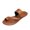 Brown, variant on NOKIO Womens Sandals Slides for Women Flat Sandals for Women Summer Sandals Comfortable Leather Slides Chic Women'S Summer Flip Flops Ladies Fashion Summer Solid Color Open Toe Flat Bottom Slides