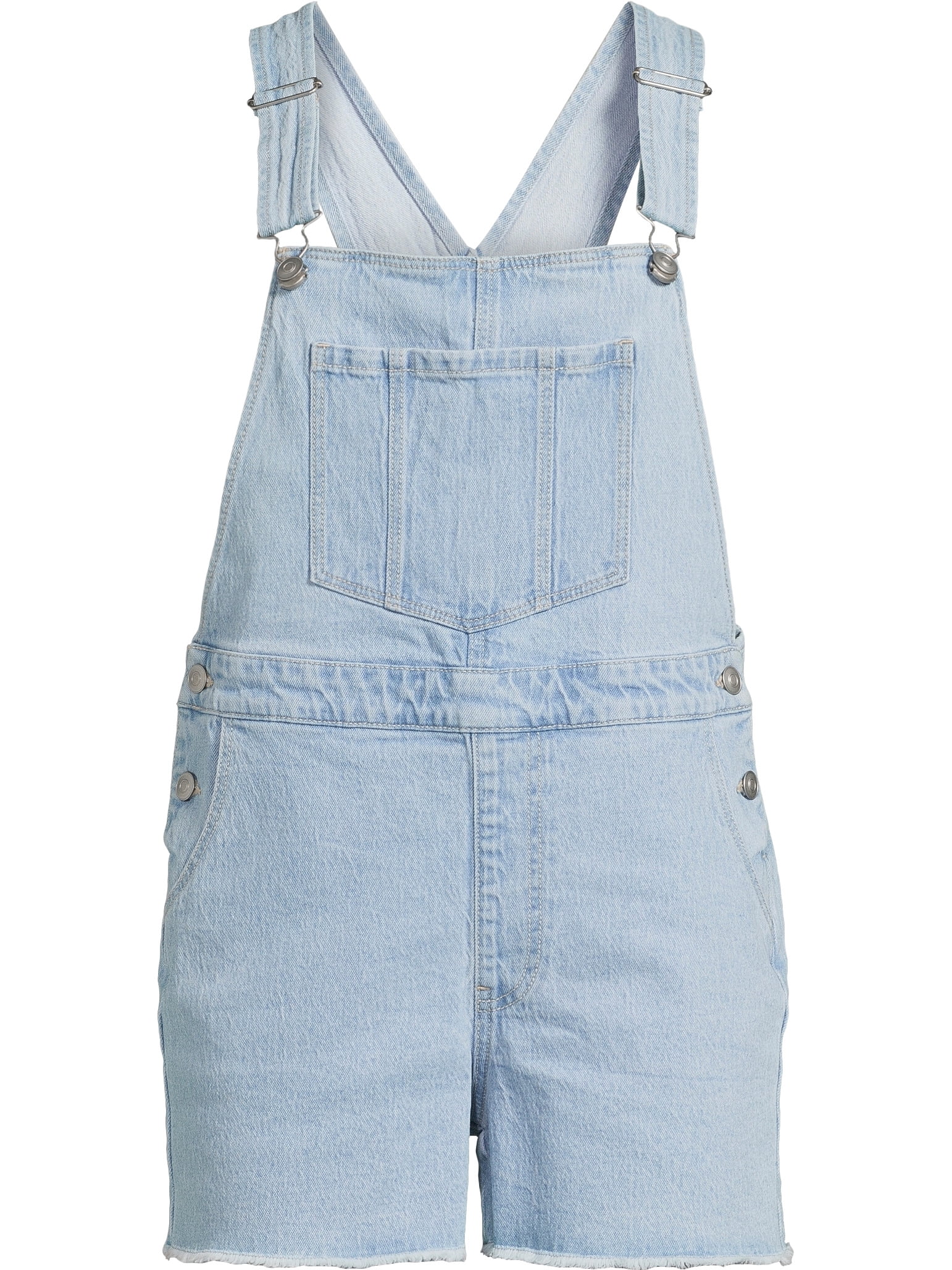 No Boundaries Relaxed Boyfriend Shortalls, 3.5" Inseam, Women's and Women's Plus