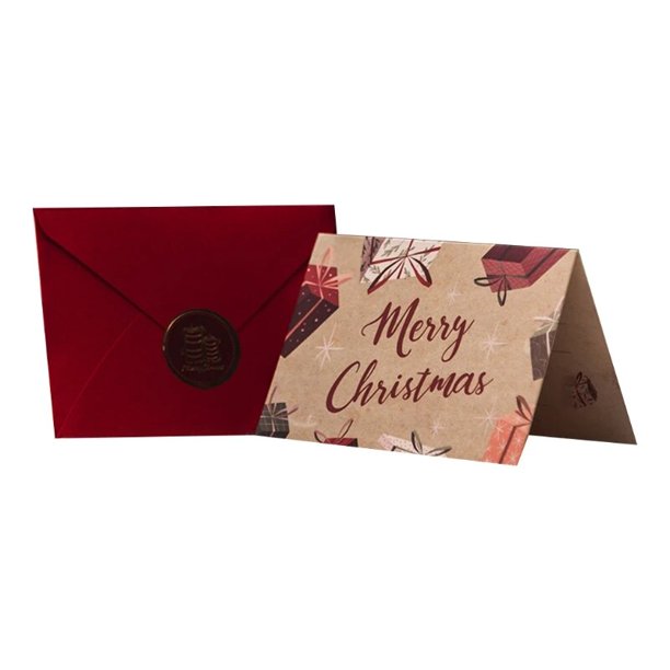 Tarjetas postales de felicitación de Feliz Navidad, 6 piezas, invitaciones con sobre, tarjetas de Año Nuevo, invierno, feliz día festivo, regalo de fiesta de navidad