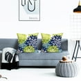 thumbnail image 6 of Decorative Throw Pillow Covers Set of 2 Blue Green Pillow Covers 16x16 inch Throw Pillow Cases Linen Square Pillow Case,Farmhouse Outdoor Modern Floral Pillow Covers for Couch Sofa Living Room, 6 of 6