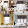 thumbnail image 5 of Stars Moon Valance Curtain Mystical Gorgeous Gold Dark Blue Moon Star Window Valances Rod Pocket Short Curtains Window Treatments for Kitchen Bedroom Bathroom Laundry 54" x 18", 5 of 9