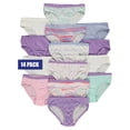 thumbnail image 2 of Fruit Of The Loom Girls Cotton Hipster Underwear 14 Pack, 10, Assorted, 2 of 5