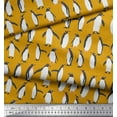 thumbnail image 3 of Soimoi Gold Velvet Fabric Penguin Ocean Printed Fabric 1 Yard 58 Inch Wide, 3 of 3
