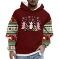 thumbnail image 2 of Yusimy Mens Christmas Printed Hoodie Long Sleeve Pullover Casual Athletic Top, 2 of 5
