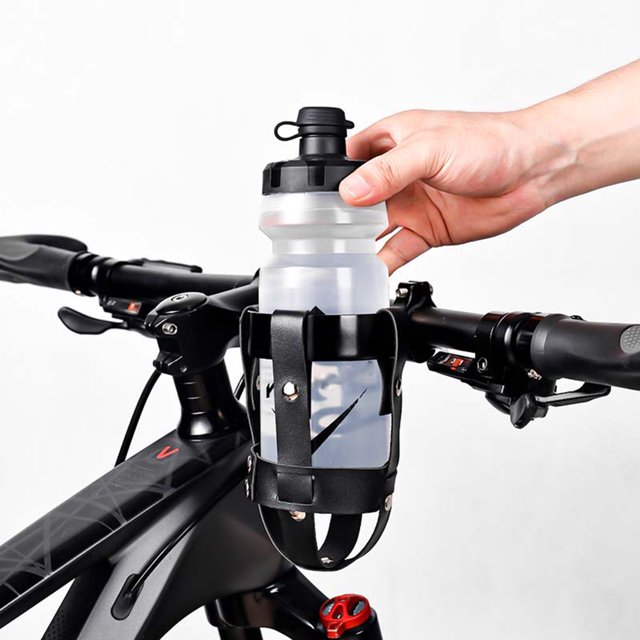 Portabotellas Portavasos de agua retro para cochecito de bebé en bicicleta (negro + negro)
