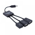 thumbnail image 5 of Forzero 15cm USB Type C 3.1 Male to Dual USB 2.0 Female OTG Charging Cable 2 Port HUB Cables 1 to 3 Cord or Y Splitter Cables, 5 of 6