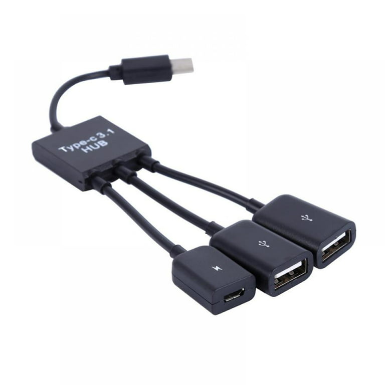 USB C Male to Double USB C Female Splitter Cord Converter Multiple Hubs USB  C Port Hub Charger Power Split Adapter 