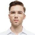 thumbnail image 2 of OCCI CHIARI Reading Glasses Men Square Reader Glasses 1.00 1.25 1.50 1.75 2.00 2.25 2.50 2.75 3.00 3.50 4.00 (Clear 225) with Spring Hinges, 2 of 7