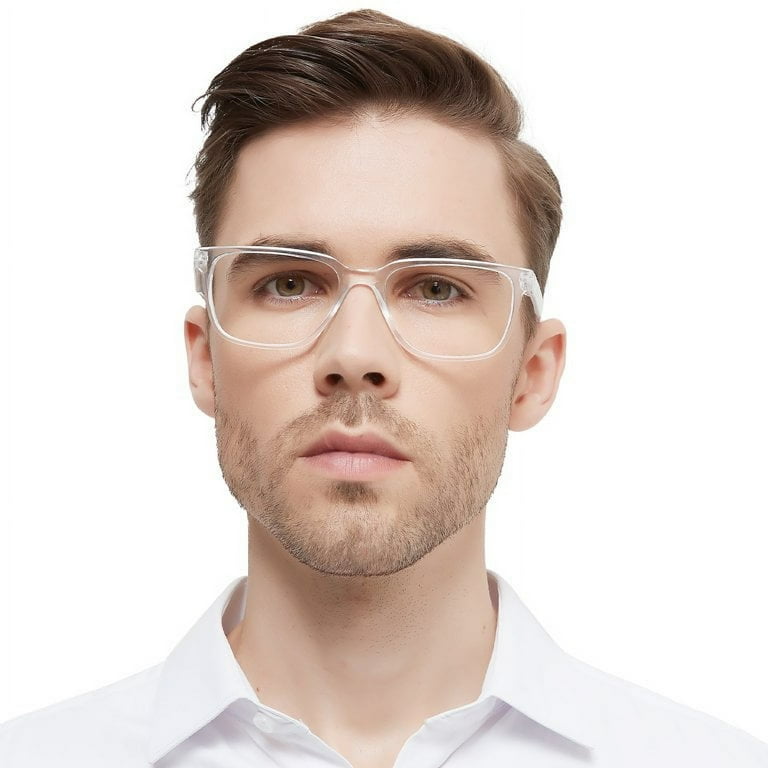OCCI CHIARI Reading Glasses Men Square Reader Glasses 1.00 1.25 1.50 1.75 2.00 2.25 2.50 2.75 3.00 3.50 4.00 Clear 100 with Spring Hinges Walmart