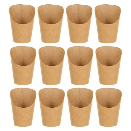 

Etereauty Paper Cups French Holder Food Fry Fries Disposable Cup Containers Snack Charcuterie Cones Box Popcorn Kraft Fried Cone