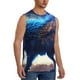 thumbnail image 2 of Fotbe Moonlit Blue Wolf Men's Camiseta sin Mangas Estampada para Hombres, Playera Casual para Gimnasio, Entrenamiento, Playa-Large, 2 of 7