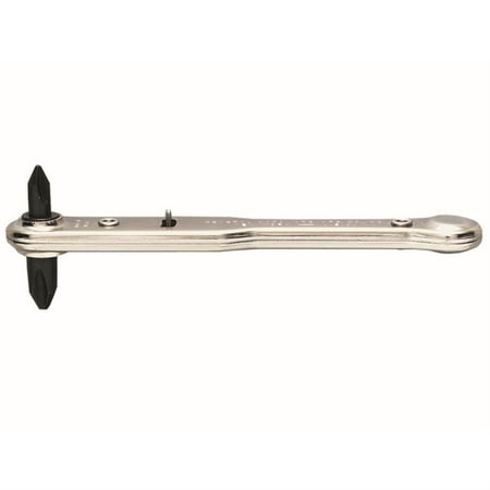 UPC: 0038728426703 | General Tools 807X Ratchet Offset Screwdriver with Nos. 1