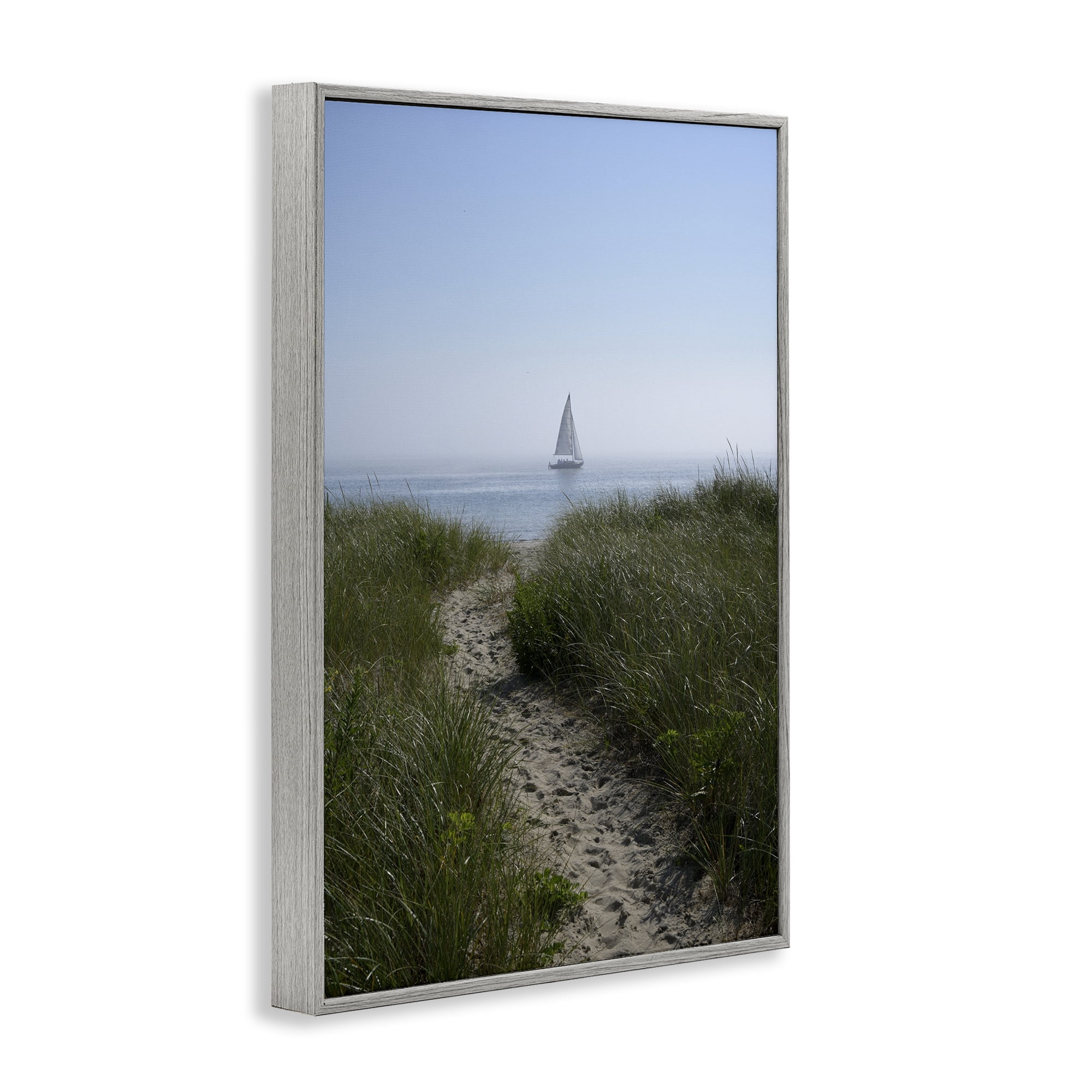 Stupell Industries Path to Morning Sail Gray Framed Giclee Art, design by JLM Photographs