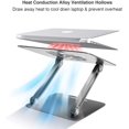 thumbnail image 4 of Skrebba Laptop Stand, Laptop Riser with Heat-Vent to Elevate Laptop, Adjustable Height Laptop Stand Holder with Slide-Proof Silicone and Protective Hooks, for MacBook Pro/Air (Dark Grey), 4 of 6