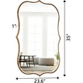 thumbnail image 6 of Vintage Gold Mirrors Wall Decorative Anqitue Bronze Wall Mirror Asymmetrical Mirror Decorative  Mirrors, 6 of 8