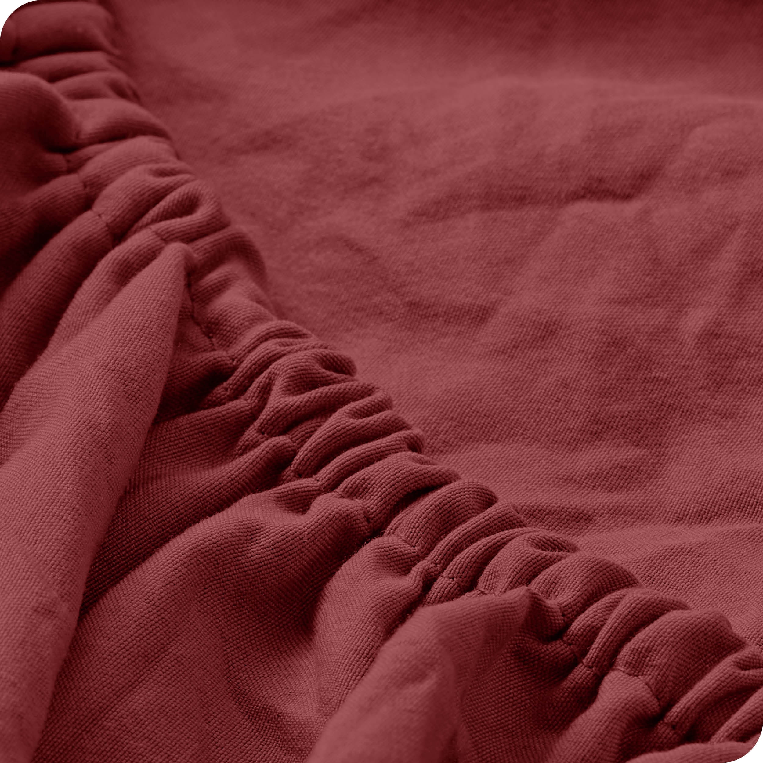 Bare Home Rosewood Sandwashed Microfiber Sheet Set, Wrinkle Resistant, Deep Pocket, King