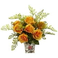 thumbnail image 5 of Nearly Natural Rose & Maiden Hair Artificial Flower with Floral Planter, Pink, 5 of 5