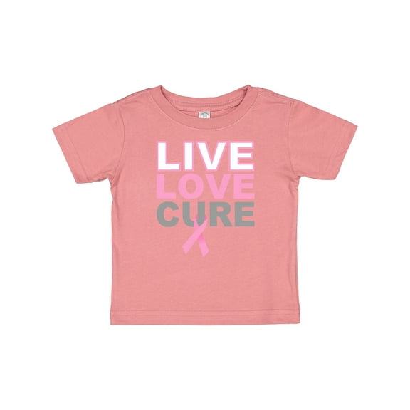 Inktastic Live Love Cure Breast Cancer Boys or Girls Baby T-Shirt