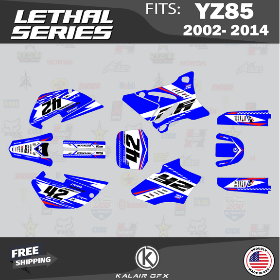 Kalair GFX Graphics Kit for Yamaha YZ85 (2002-2014) Lethal Series