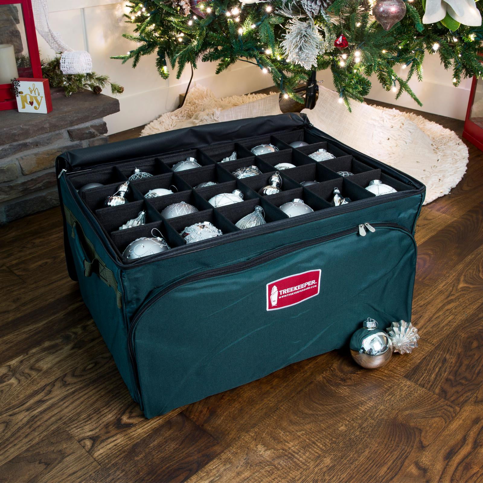 TreeKeeper 3 Tray Ornament Keeper Storage Bag with Front Pocket 