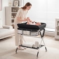 thumbnail image 2 of Costway Portable Baby Changing Table,Foldable Diaper Changing Station Adjustable Height Black, 2 of 10